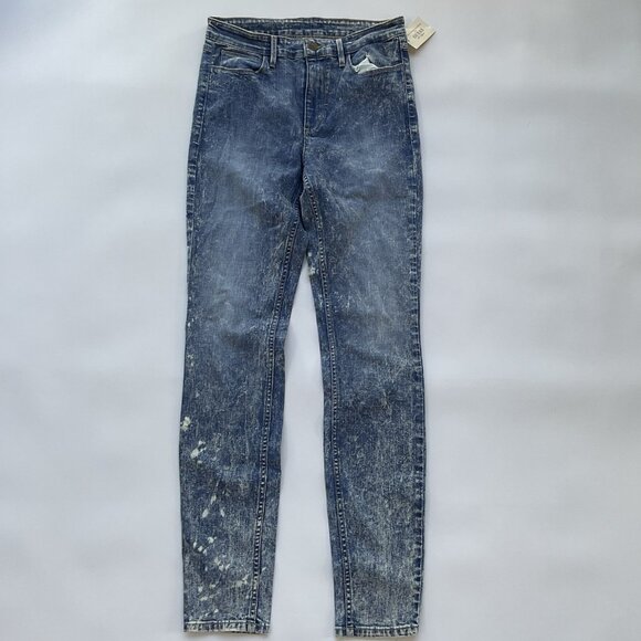 Guess Women’s 1981 High Rise Skinny Jeans Brit Pop Light Blue Acid Wash Size 28 - Picture 3 of 16